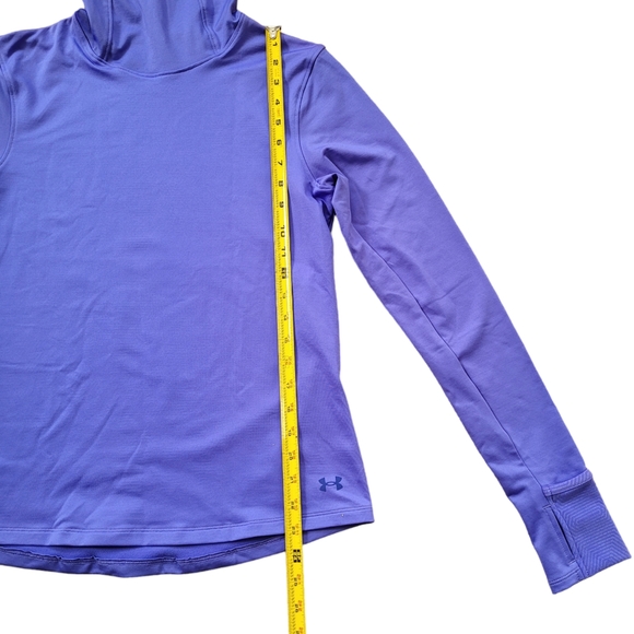 Under Armour Run Fitted Women's UA Infared Up Pace Funnel Sweatshirt Long Violet - Picture 12 of 12